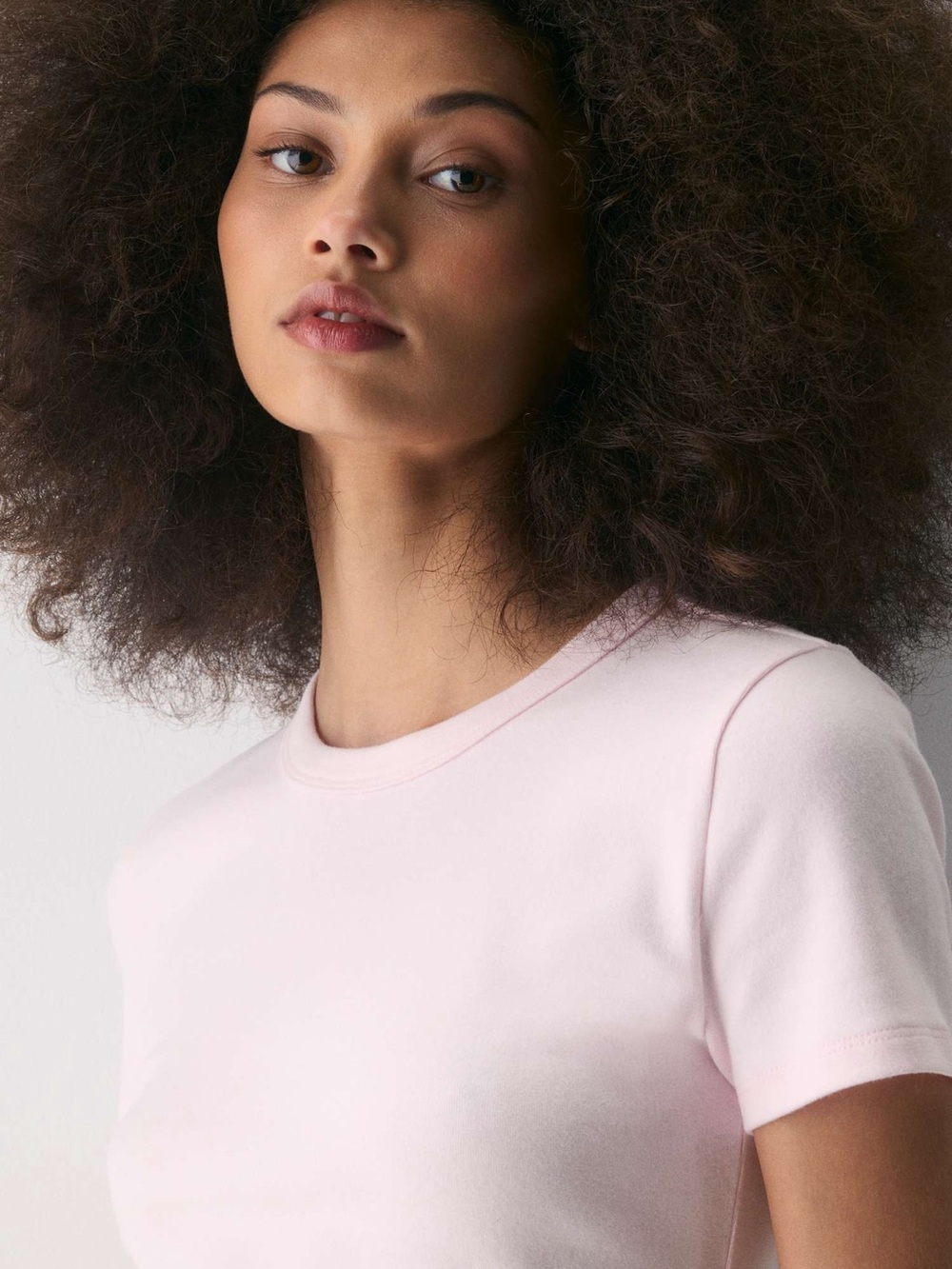 Aritzia Sunday Best BestHug™ Little Ribbed Cropped T-Shirt Pink XL